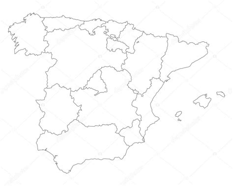 Mapa Da Espanha — Vetores De Stock © Rbiedermann 76541155