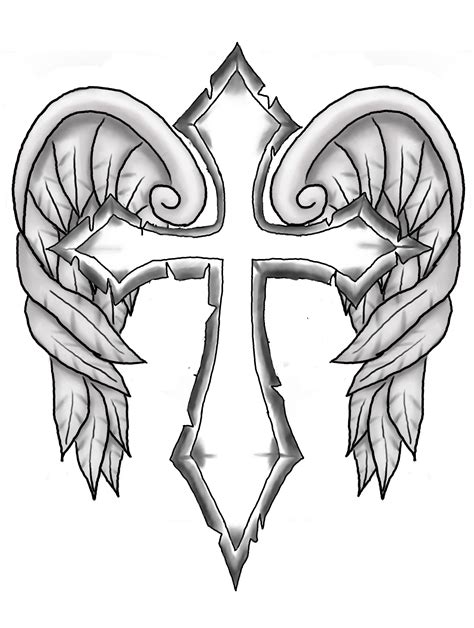 There are a rooster and a snake wrapped around 25. Cross with Wings - Tattoo.com