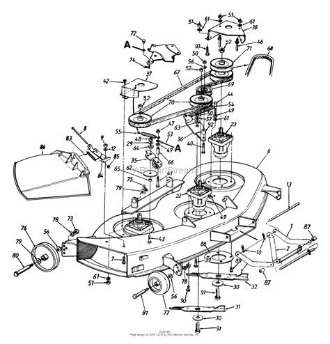 Mtd 144q828h118 1994 Parts Diagram For Deck Assembly