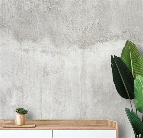 Removable Concrete Cement Wallpaper Mural Peel And Stick Etsy