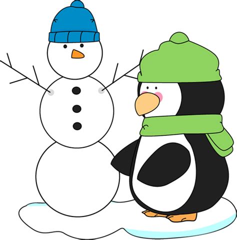 Penguin And Snowman Clip Art Penguin And Snowman Image Penguin