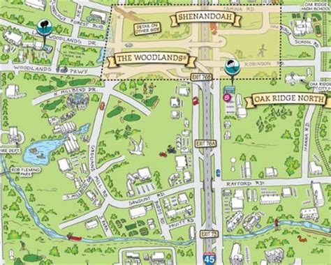 35 The Woodlands Tx Map Maps Database Source