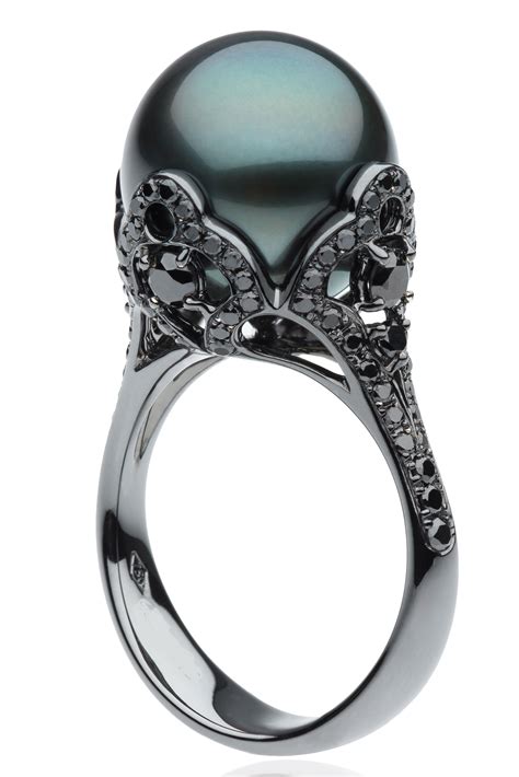 Black Pearl Wedding Ring Jenniemarieweddings