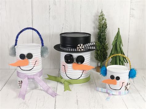 Recycled Craft Project Tin Can Snowman The Kingston Home