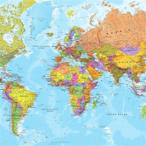 Mapa Mapa Político 4k Países Do Mundo Oceanos Países Mapa World