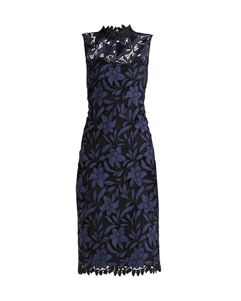 Shoshanna Lace Ella Floral Embroidered Sheath Dress In Blue Lyst