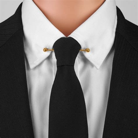 Gentleman 紳士型男專賣 商務西裝法式襯衫領口夾、領棍collar Bar 圓頭金色款 Yahoo奇摩拍賣