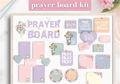 Prayer Board Printable Daily Prayer Board Bible Verse Cards Etsy