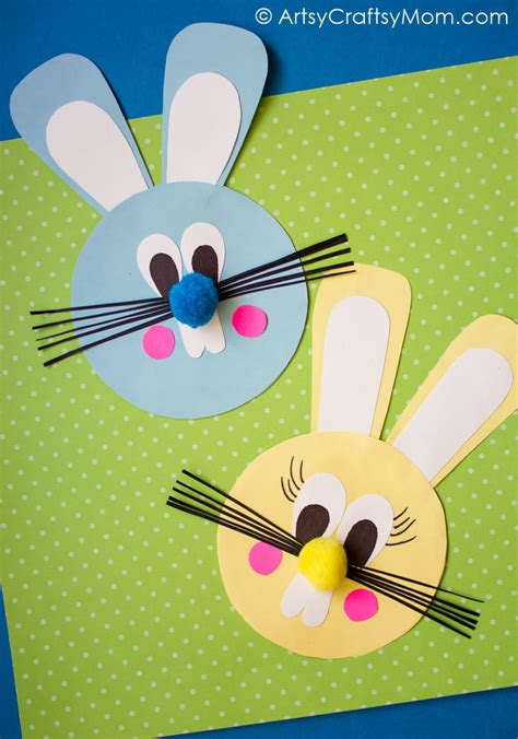 Easy Easter Bunny Paper Craft Artsy Craftsy Mom