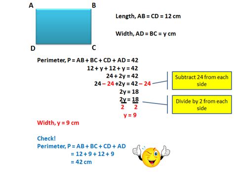 How Do You Find The Width Of A Rectangle If The Length Is 12 Cm And The