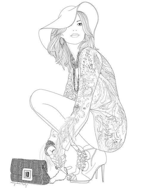 Cool girl coloring book, 60+ girls coloring pages • girls coloring pages is awesome coloring book for girls that's all girls favorite things are waiting for you in app girls coloring pages! Cool Teenage Girl Coloring Page - Free Printable Coloring ...