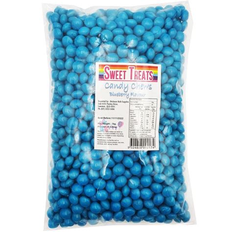 Blue Candy Chews 1kg Like Skittles Halal Bulk Candy Lollies