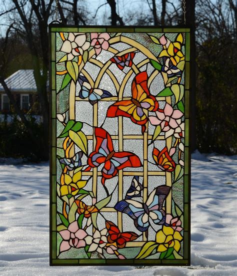 Butterfly Tiffany Stained Glass Suncatcher Stained Glass Decor Stained