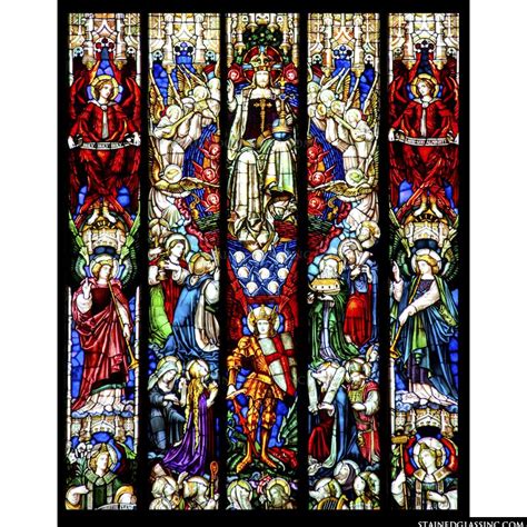 Jesus Enthroned Religious Stained Glass Window
