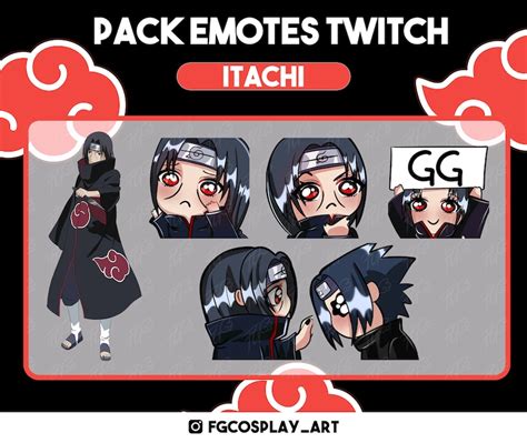 Itachi Twitch Emote Emotes Twitch Naruto Streamer Etsy Australia