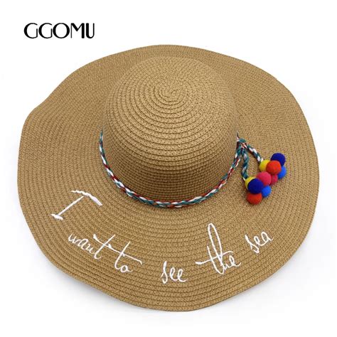 Dropshipping Hot Sale Summer Floppy Straw Hats Casual Vacation Travel