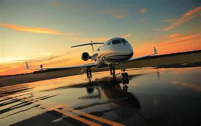 Private Jet Jets Wallpapers Aircraft Aviation Sunset