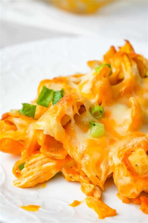 Buffalo Chicken Frito Pie Is An Easy Casserole Recipe Using Shredded Rotisserie Chicken And D