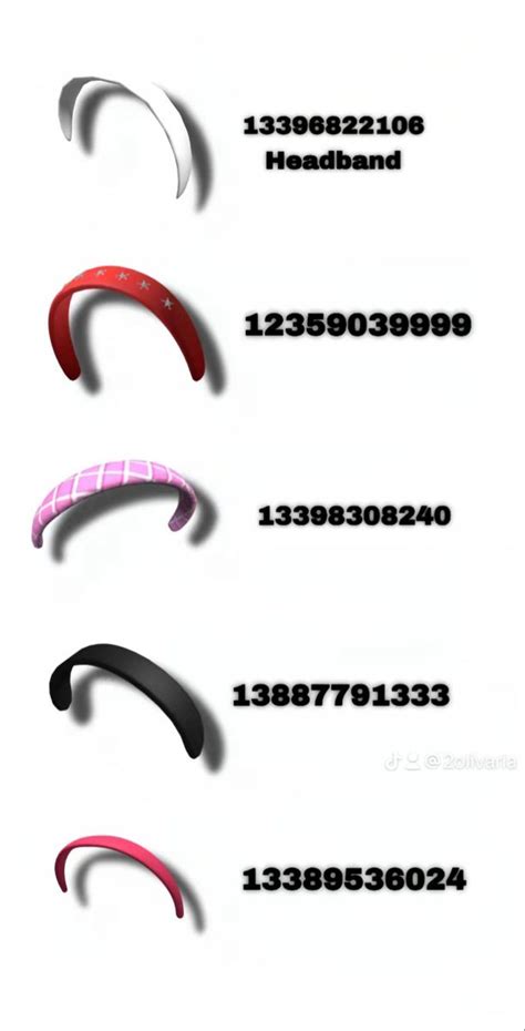 Headband Codes Red Hair Accessories Roblox Codes Coding Clothes