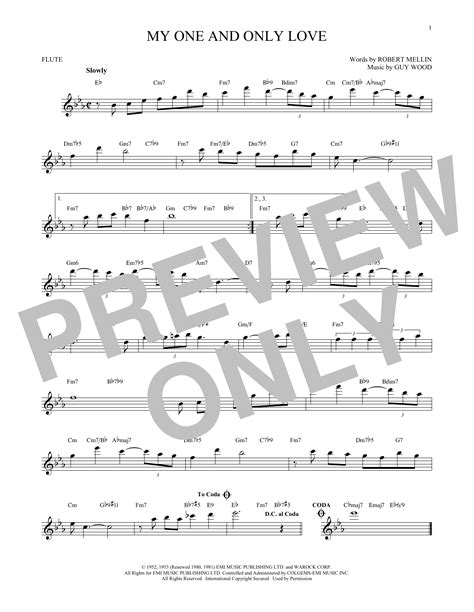 My One And Only Love Sheet Music Direct