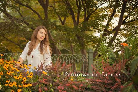 Flower And Lush Gardens Outdoor Senior Portraits Photographic