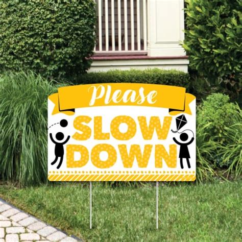 Big Dot Of Happiness Please Slow Down Kids At Play Yard Sign Lawn