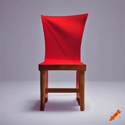 Red Fabric Chair On A White Background On Craiyon