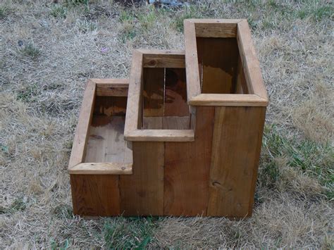 Three Tier Stepdown Box Tiered Garden Boxes Tiered Planter Cedar