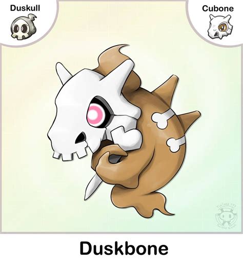 Duskull Cubone Fusion By Twime777 Concept Art Characters Cute Pokemon Pokemon Mix