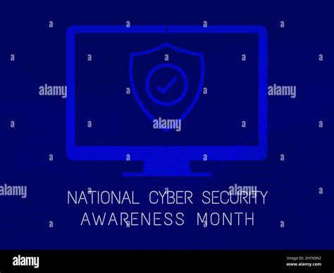 National Cyber Security Awareness Month Vector Stock Illustration