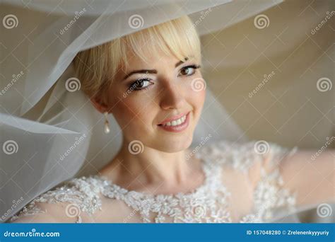 Young Bride Stock Photo Image Of Cute Bride Gown 157048280