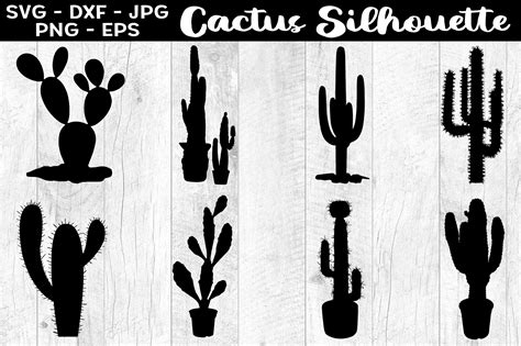 Cactus Silhouettes Cactus Svg Eps Png Graphic By Aleksa Popovic