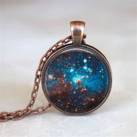 Milky Way Galaxy Necklace Sparkly Glittery Astronomy Milky Etsy