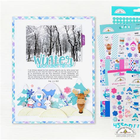 Doodlebug Design Inc Blog Winter Wonderland Scrapbook Layout With Maryám