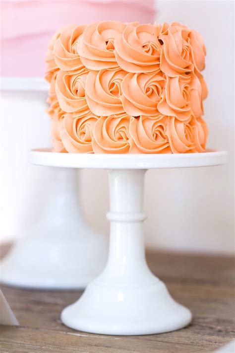 peach and pink ombre watercolor 13th birthday party kara s party ideas birthday cake