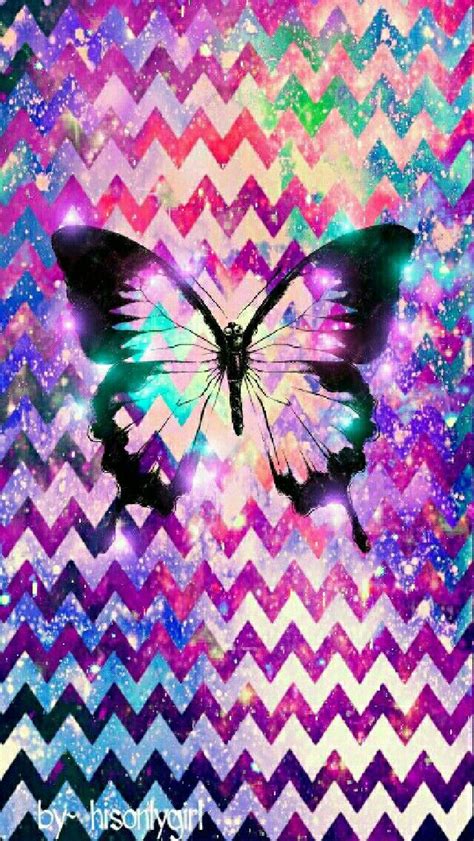 Chevron Butterfly Galaxy Wallpaper I Created For The App Cocoppa