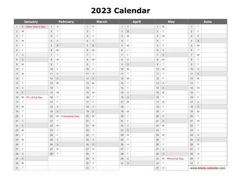 Printable 2023 Calendar With Holidays And Notes Printable 2023