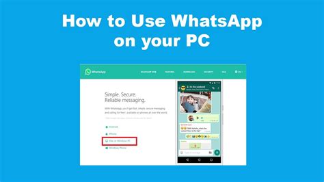 How To Use Whatsapp On Your Pc Youtube