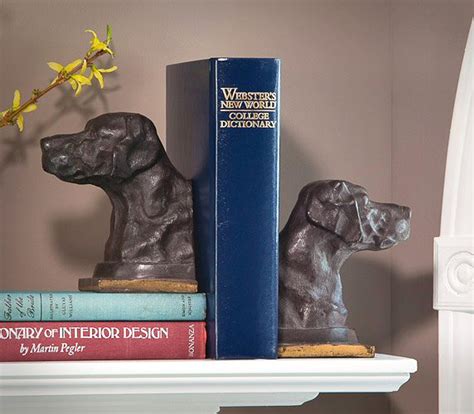 Bronze Iron Lab Dog Bookends 2 Sets Dessau Home Hc101