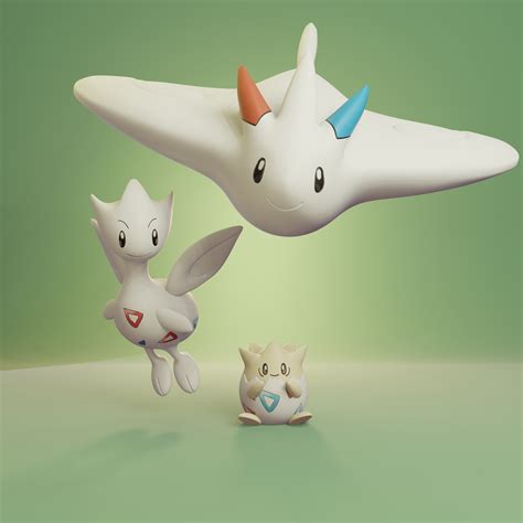 Stl File Pokemon Togepi Togetic And Togekiss 🐉・design To Download And 3d Print・cults
