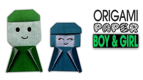Origami Boy And Girl Easy Craft At Home Popular Craft Paper Doll