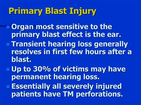 Ppt Medical Aspects Of Blast Injuries Powerpoint Presentation Free
