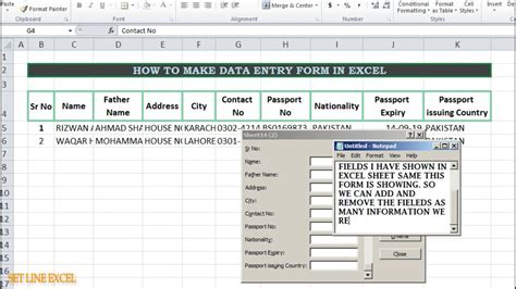 How To Make Data Entry Form In Excel Without Macros Excel Data
