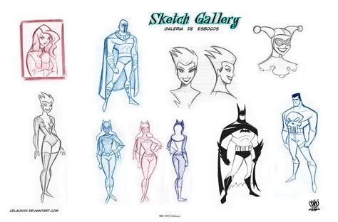 Sketch Pages Of Style Bruce Timm By Celaoxxx On Deviantart