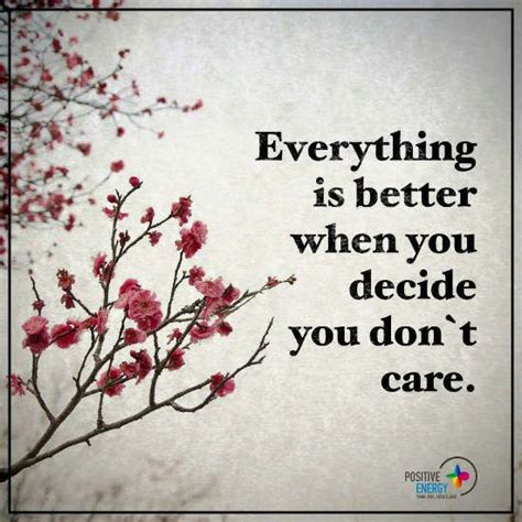 Everything Is Better When You Decide You Don T Care Dont Care Quotes Good Morning Quote