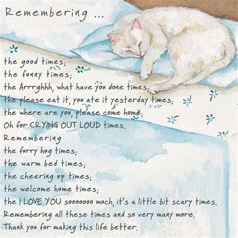 Remembering Cat Little Dog Laughed Greeting Card Cards Pet Quotes