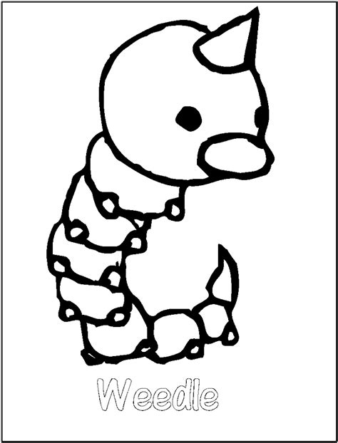 Free Collection of Weedle Coloring Pages to Download - Free Pokemon