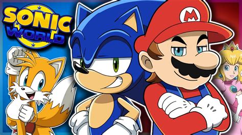 Sonic Meets Mario Sonic And Tails Play Sonic World Youtube