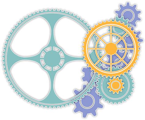Colored Gears By Enolynn Several Colored Gear Wheel On Openclipart