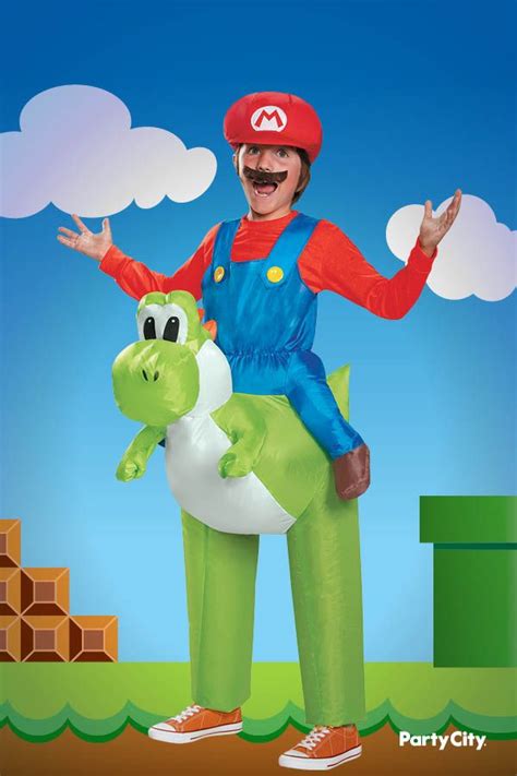 Golf ästhetisch Stress Kostüm Mario Riding Yoshi Inflatable Child